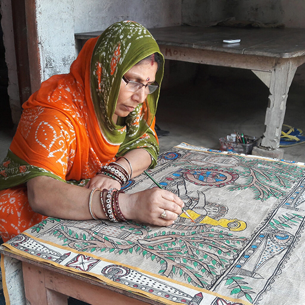 Madhubani artisan at work